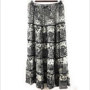 Dressbarn Maxi Skirt Western Tiered Size 14 / 16